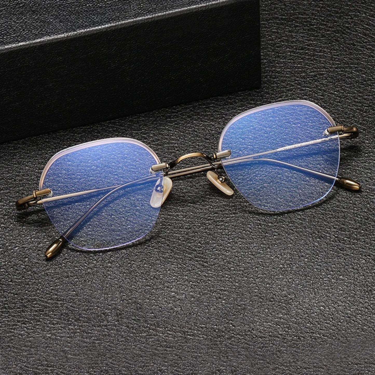 Titanium Rimless Geometric Eyeglasses