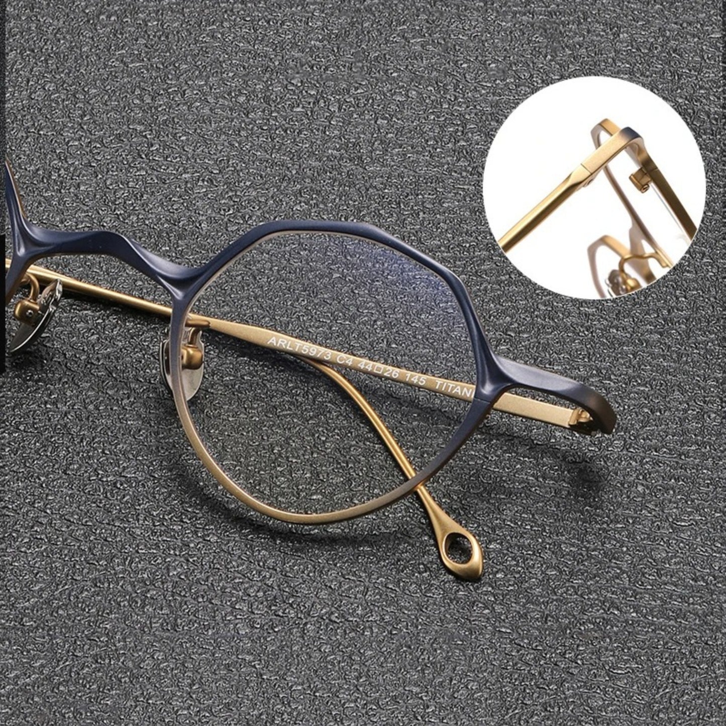 Titanium Small-Fit Round Prescription Eyeglasses