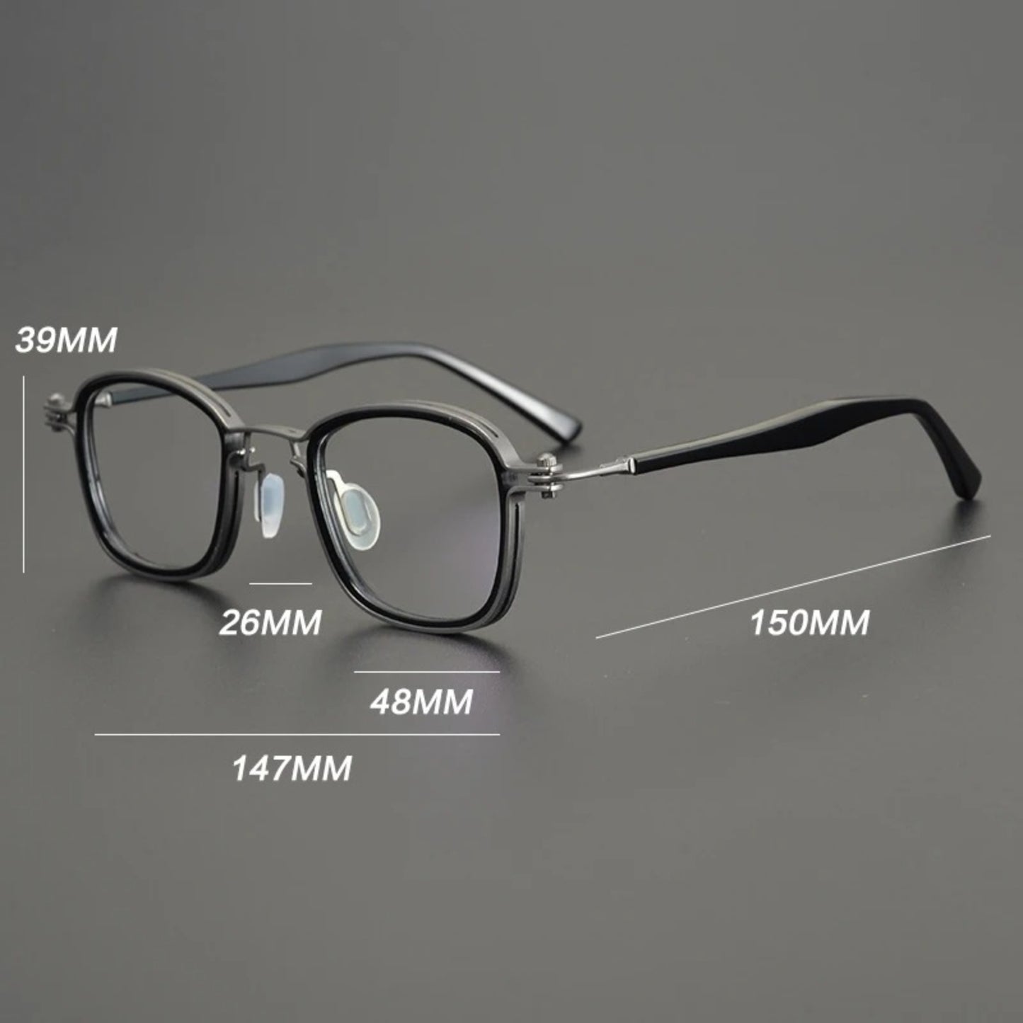 Alloy Blue Square Eyeglasses