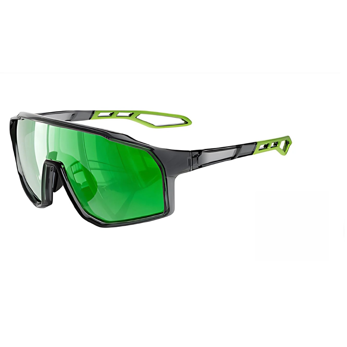 TR90 Geometric Shield Sports Sunglasses with PC Lens for Cycling and Running