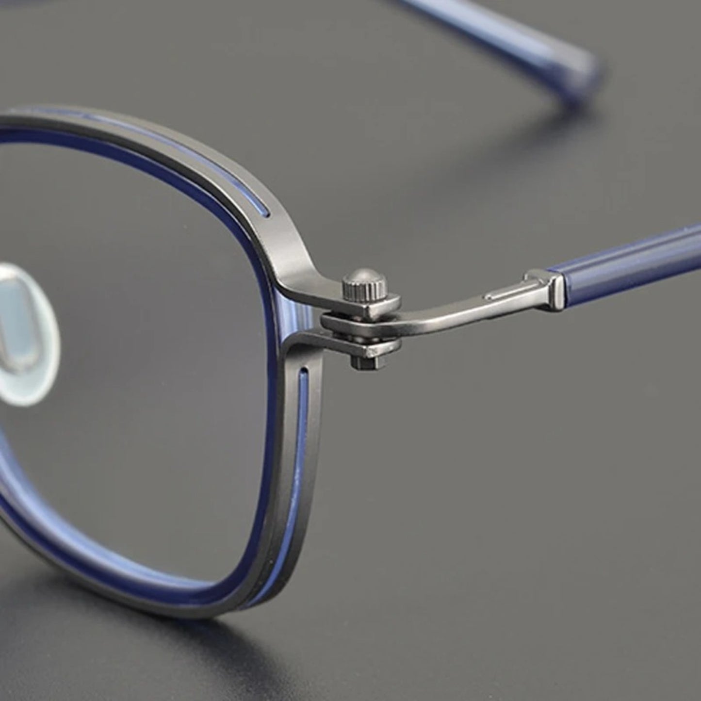 Alloy Blue Square Eyeglasses