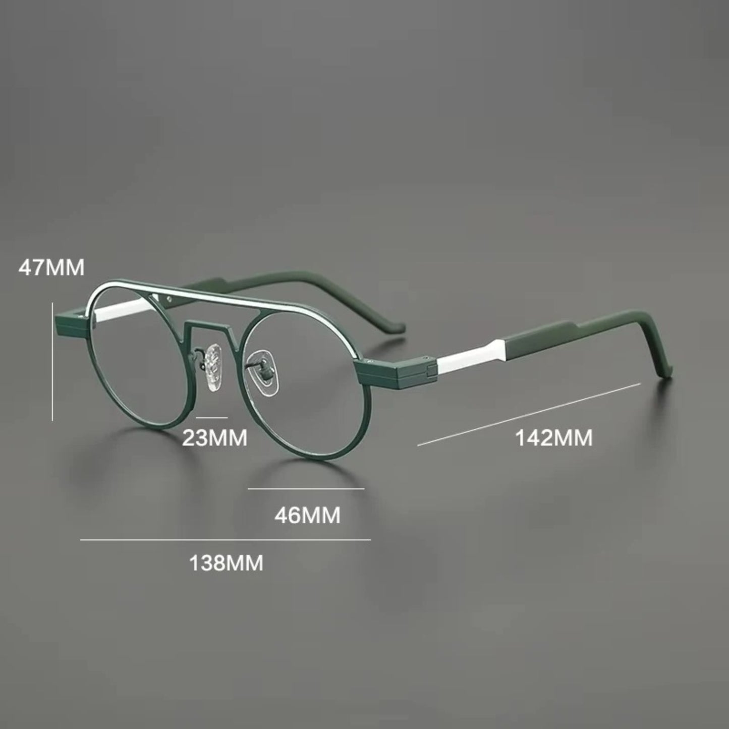 Titanium Neon Pilot Round Prescription Eyeglasses