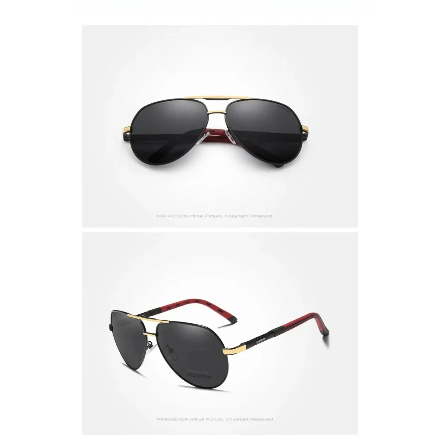 Aluminum Pilot Polarized UV400 Sunglasses