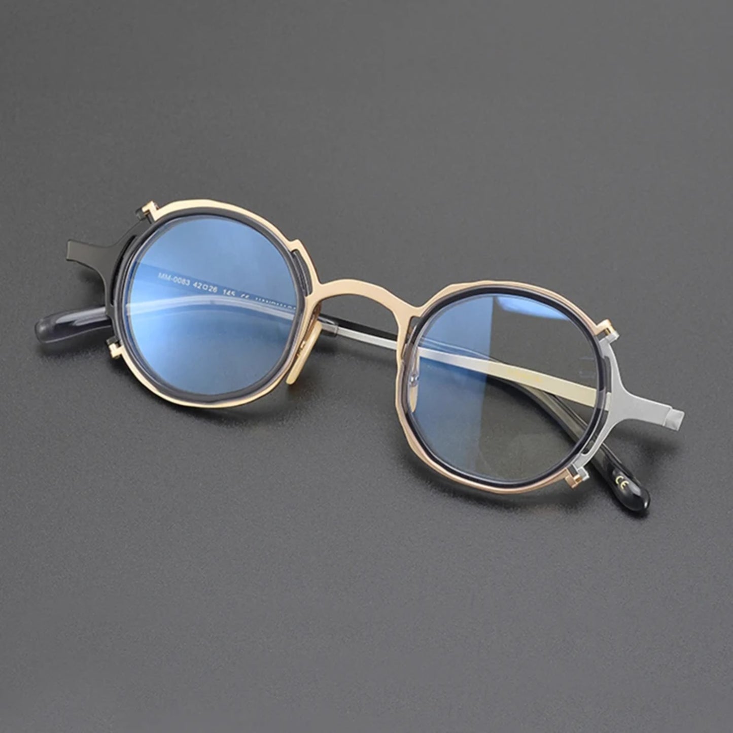 Titanium Retro Round Eyeglasses