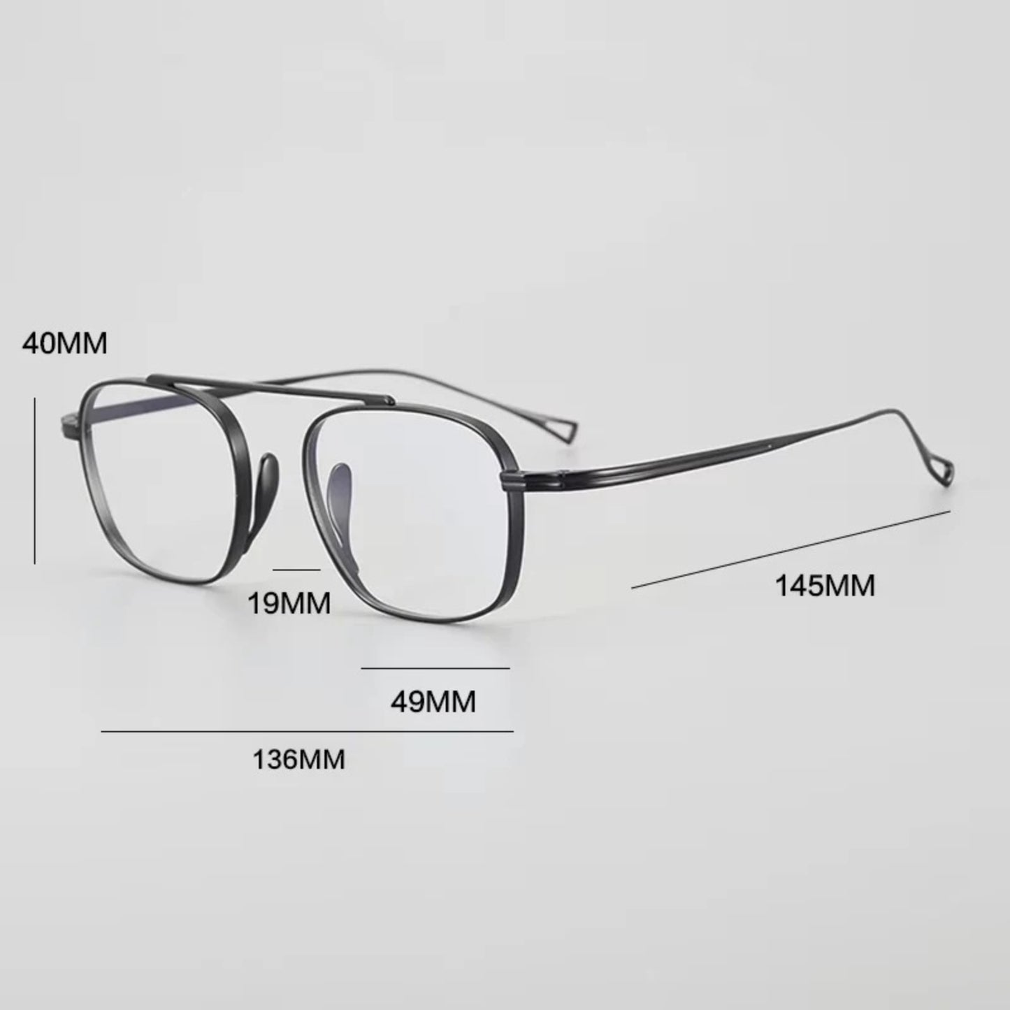 Petite Titanium Pilot Eyeglasses