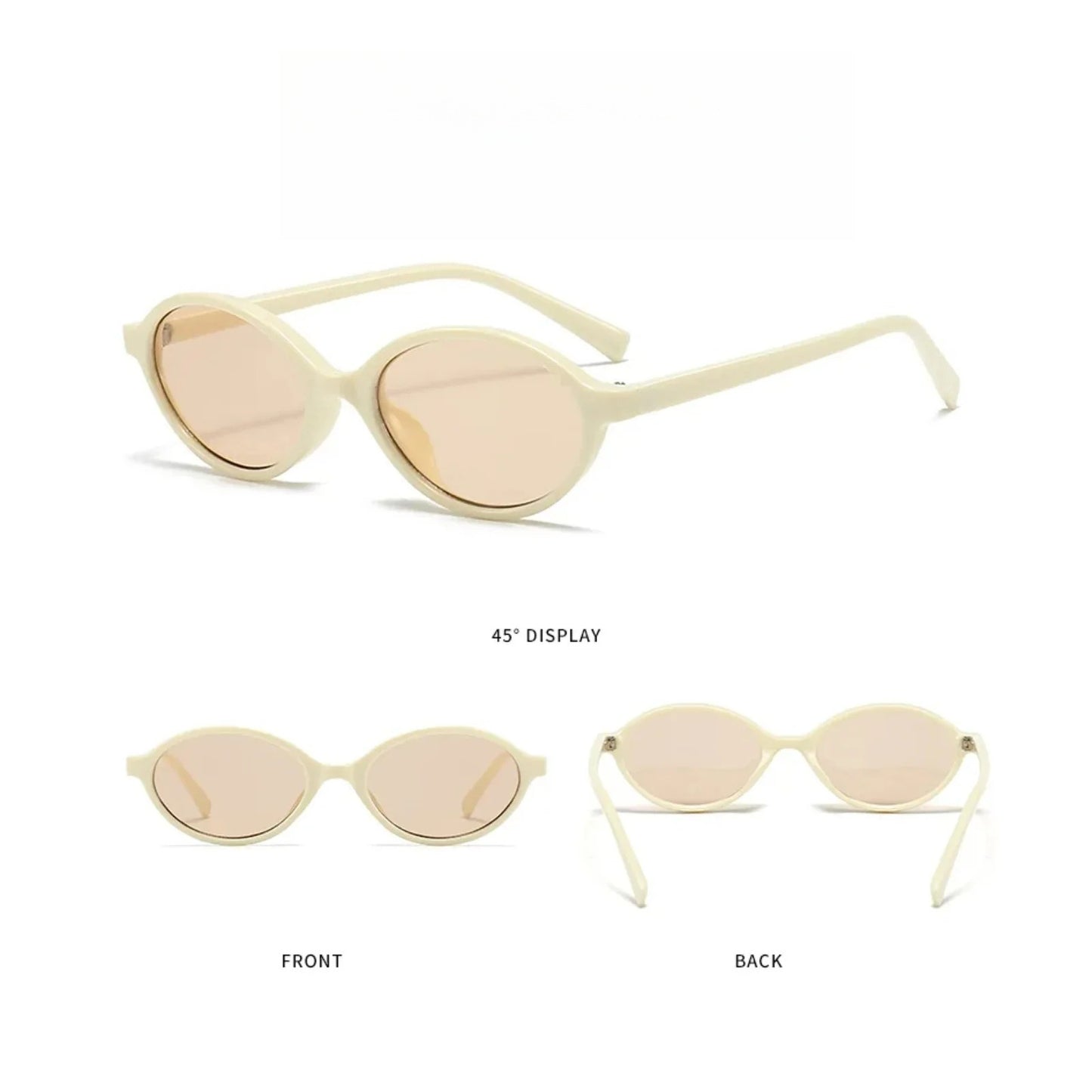 Polycarbonate Small Oval UV400 Sunglasses