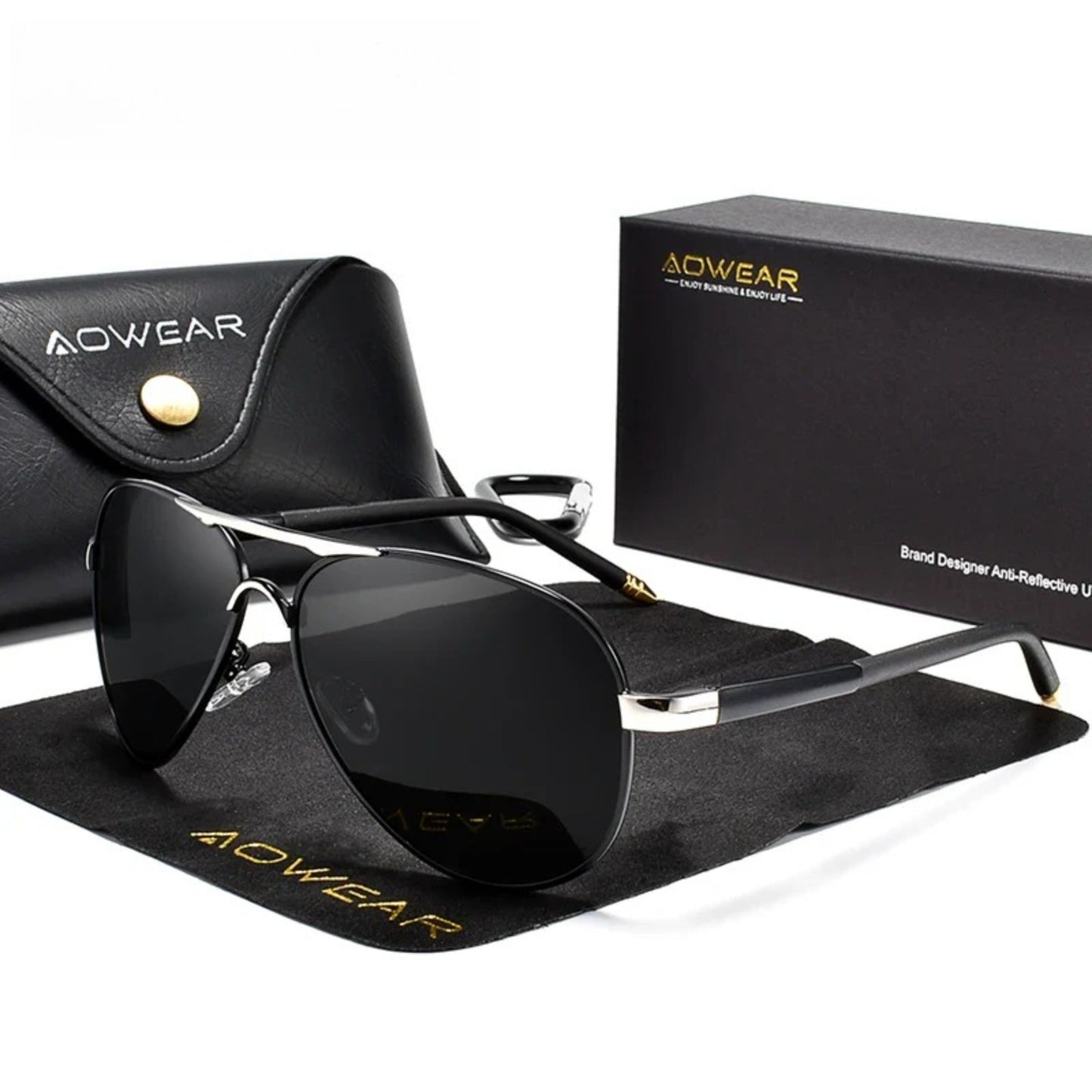Alloy Pilot Polarized Mirror UV400 Sunglasses