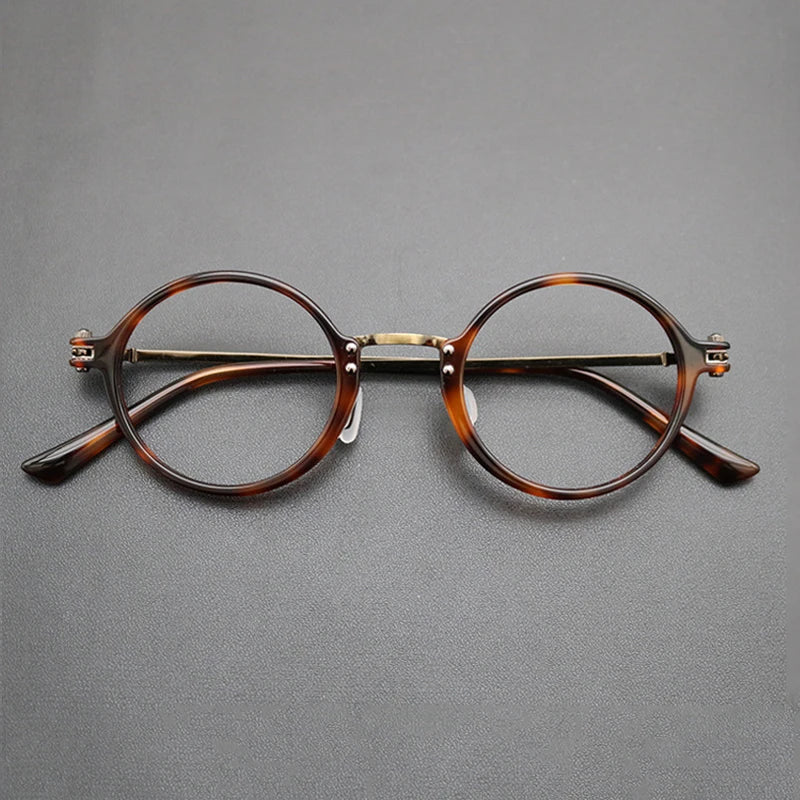 Titanium Acetate Round Eyeglasses