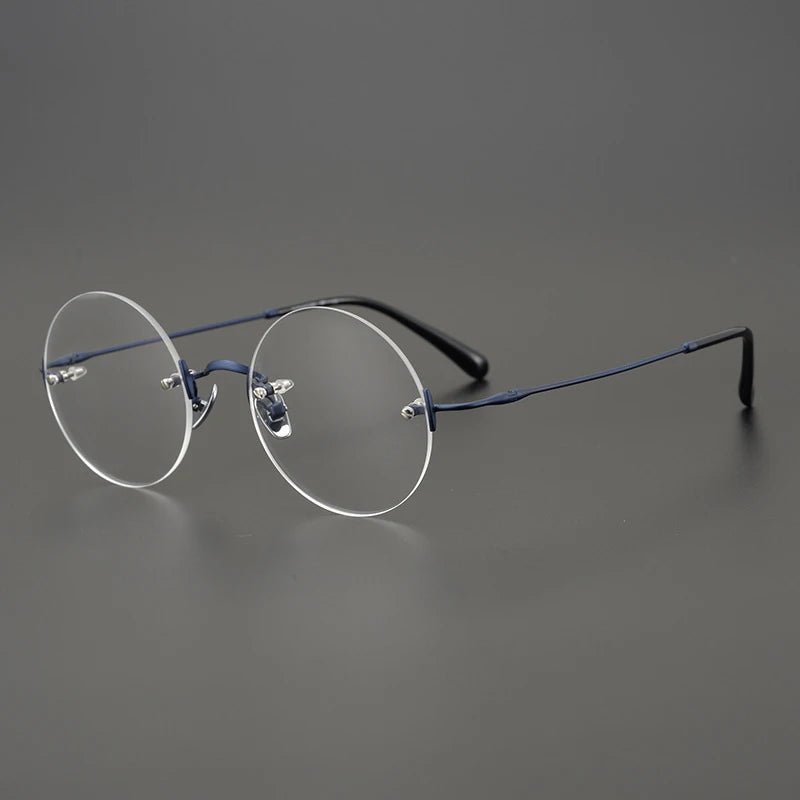 Titanium Rimless Round Eyeglasses