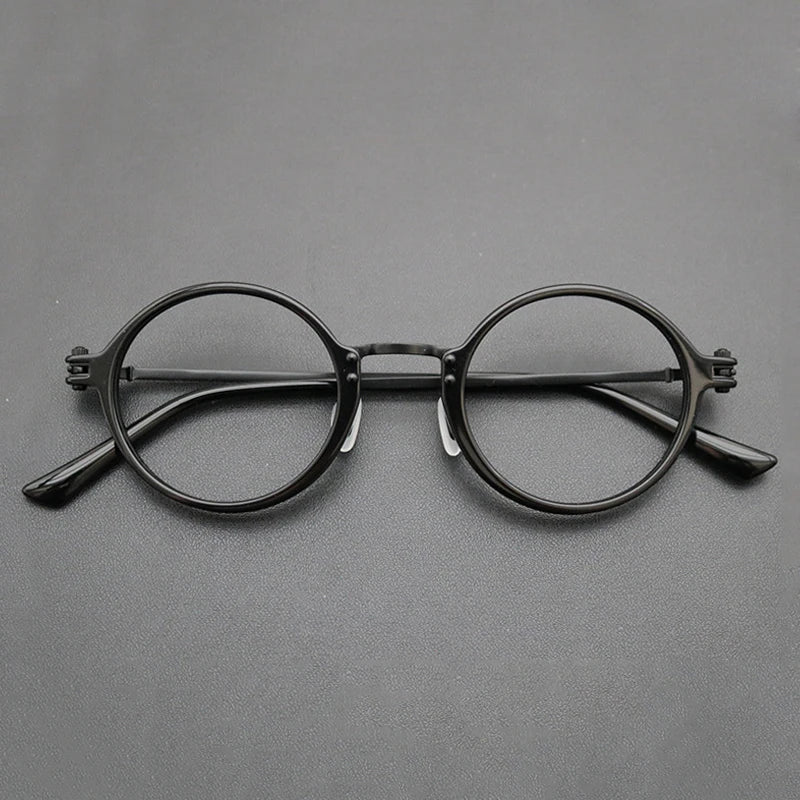 Titanium Acetate Round Eyeglasses