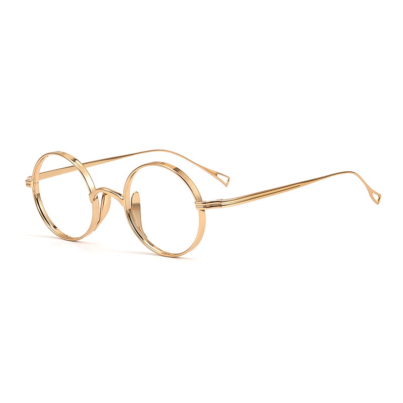 Japanese Handmade Pure Titanium Retro Round Prescription Glasses Frame in John Lennon Style