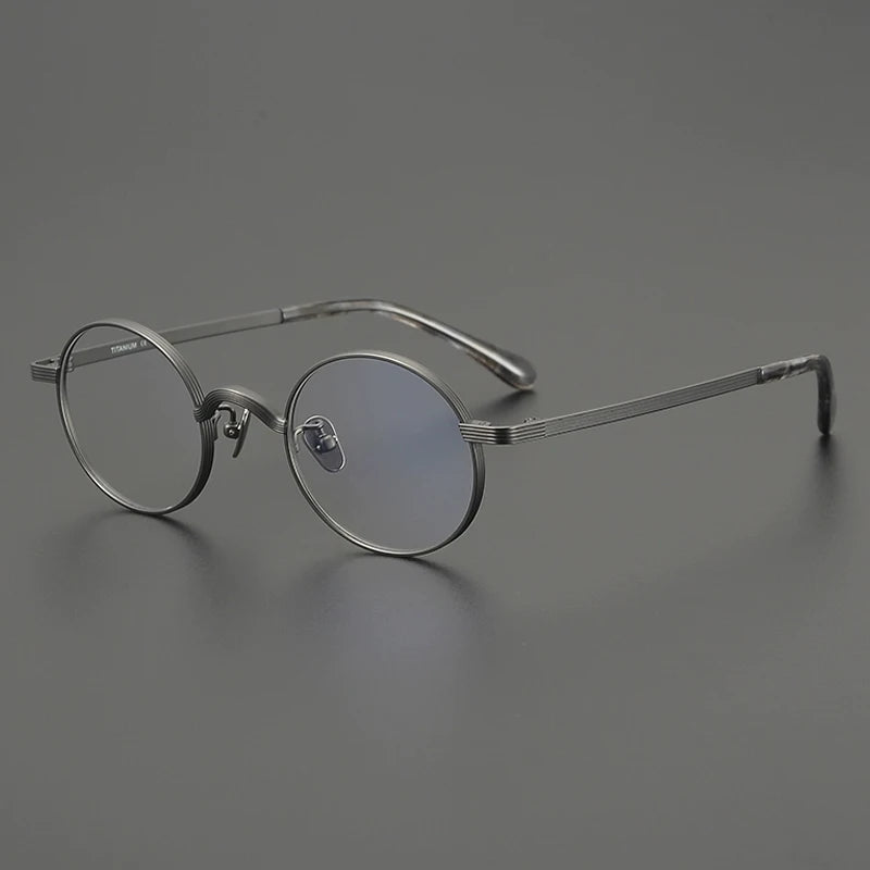 Titanium Antique Round Eyeglasses