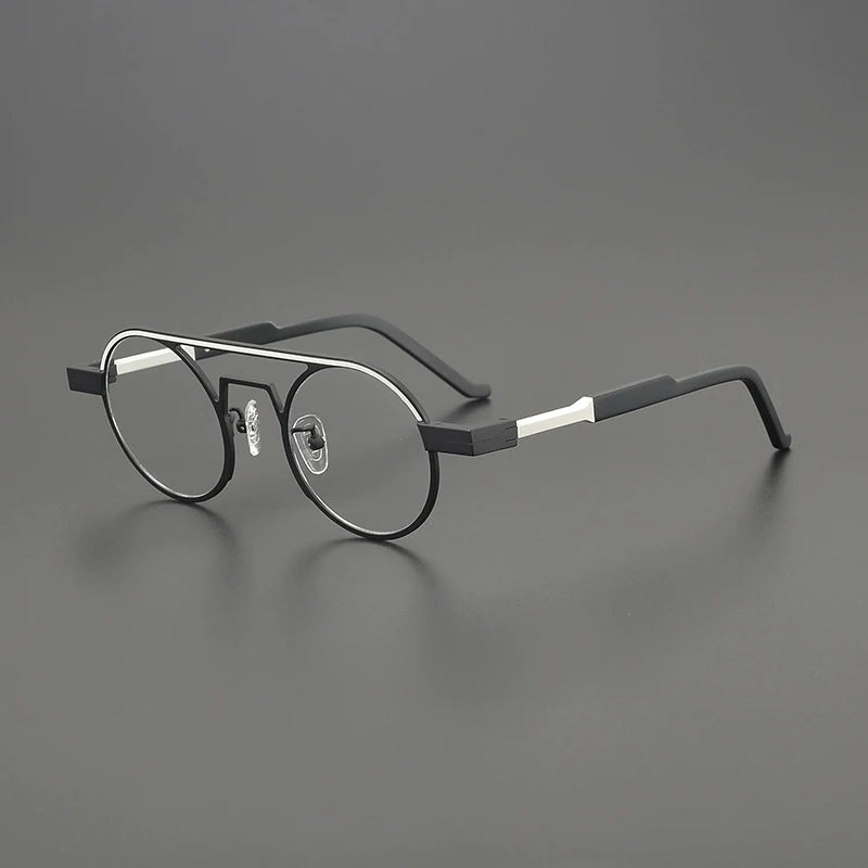 Titanium Neon Pilot Round Prescription Eyeglasses