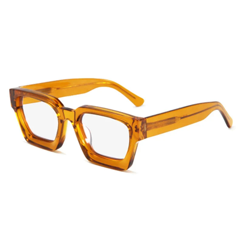 Vintage Thick Acetate Square Glasses Frame | Multi-Colour