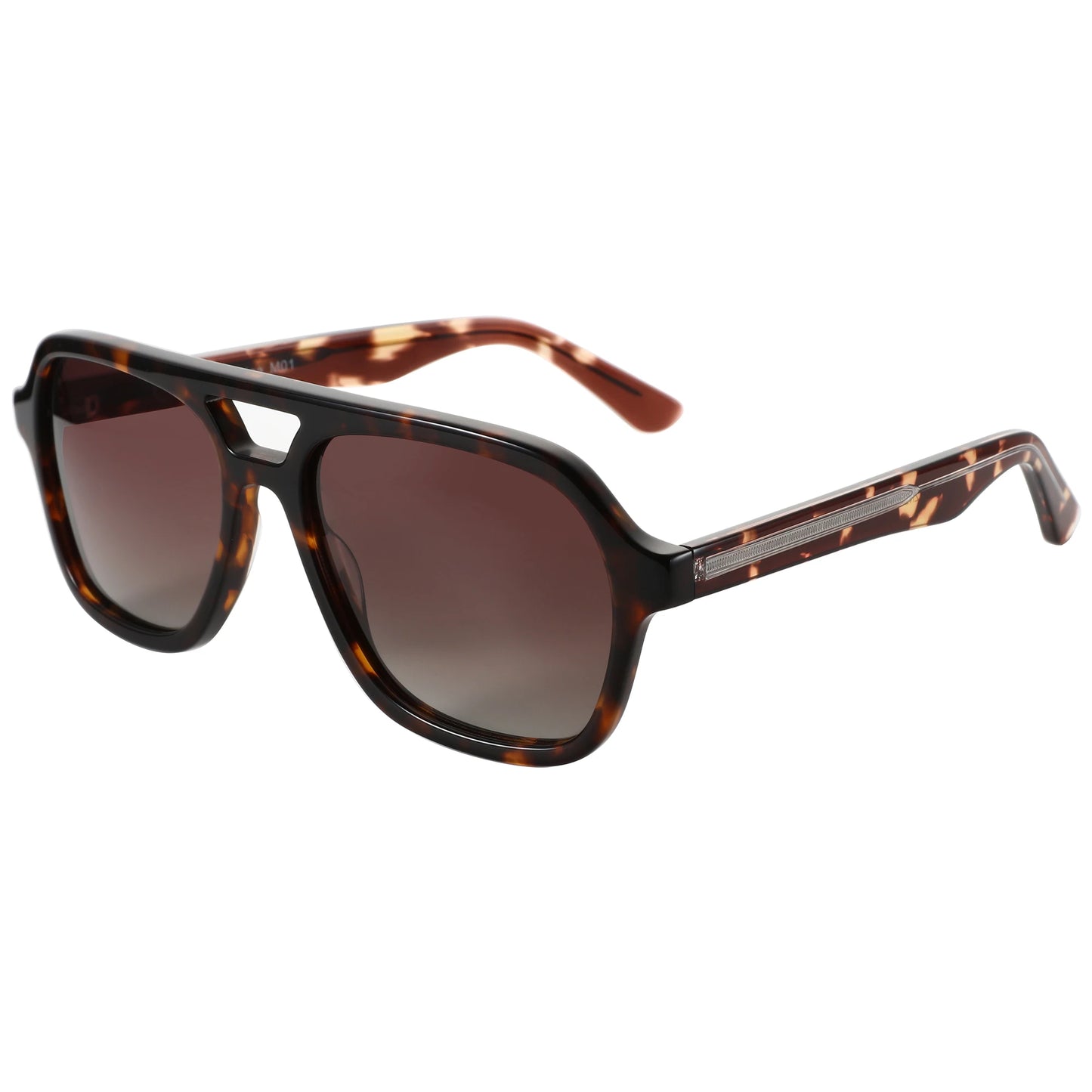 Acetate Tortoise Pilot Polarized UV400 Sunglasses