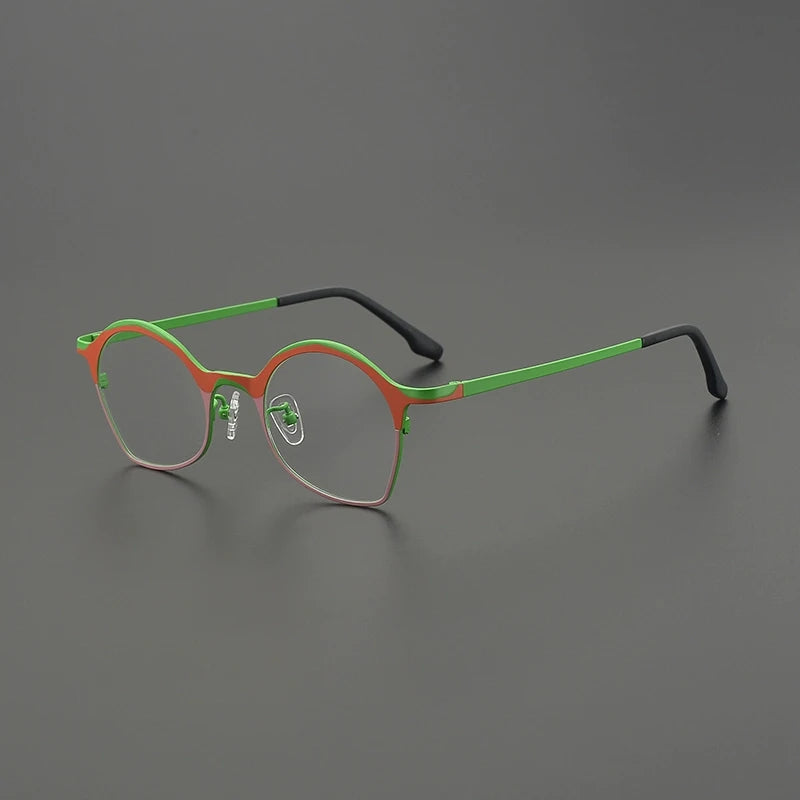Titanium Matte Panto Eyeglasses