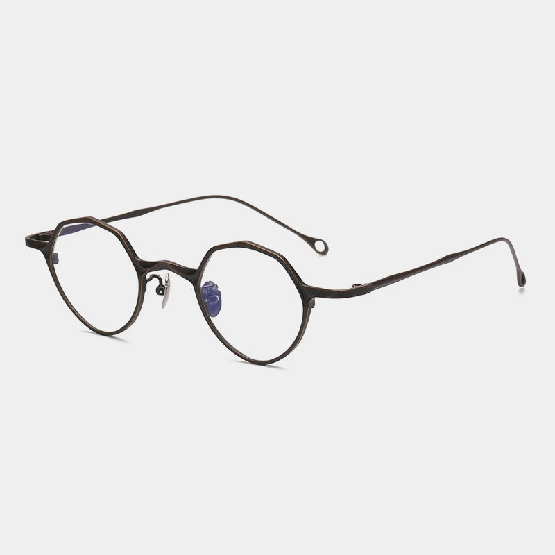 Titanium Small-Fit Round Prescription Eyeglasses