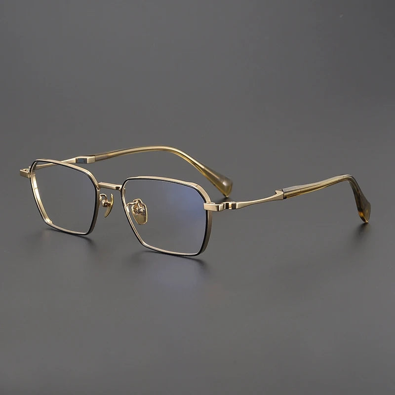 Large Titanium Square Eyeglasses