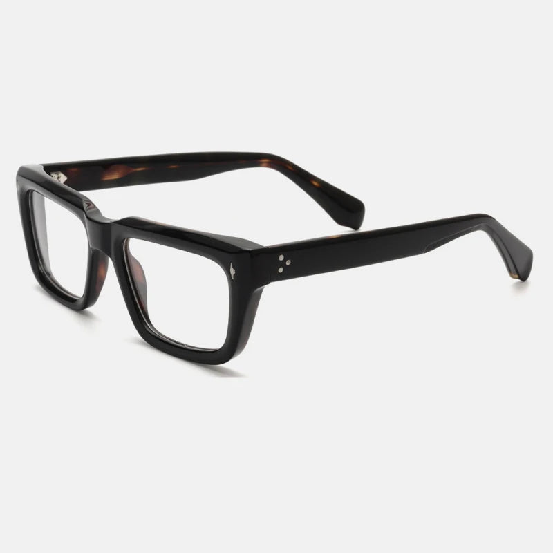 Vintage Thick Acetate Square Prescription Eyeglasses Frame