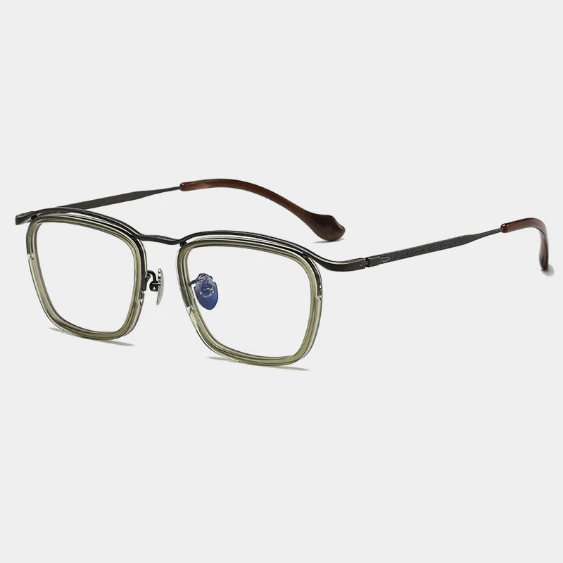 Titanium Acetate Square Prescription Eyeglasses