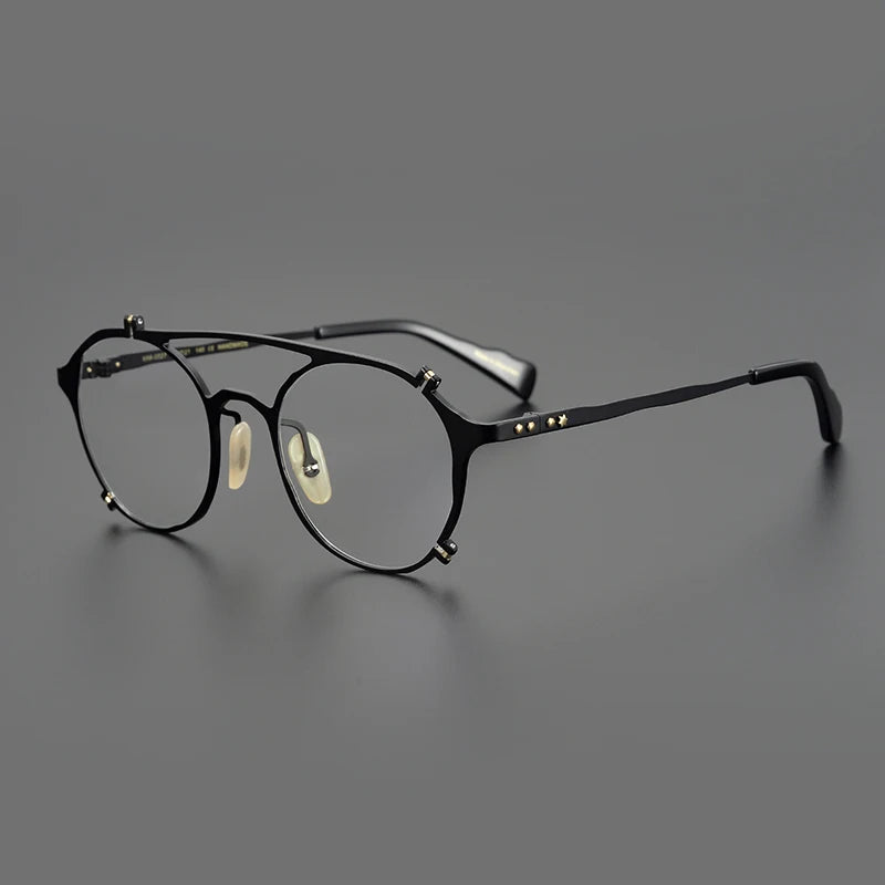 Japanese Titanium Browline Pilot Eyeglasses