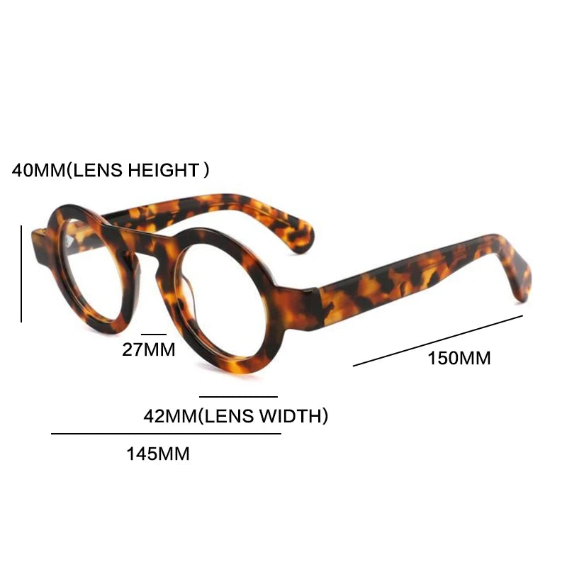 Handmade Acetate Round Prescription Glasses | Photochromic & Anti-Blue Light Options