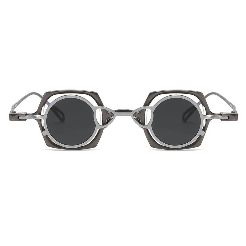 2-in-1 Magnetic Clip-On Pure Titanium Eyeglasses with Polarised Sun Clip