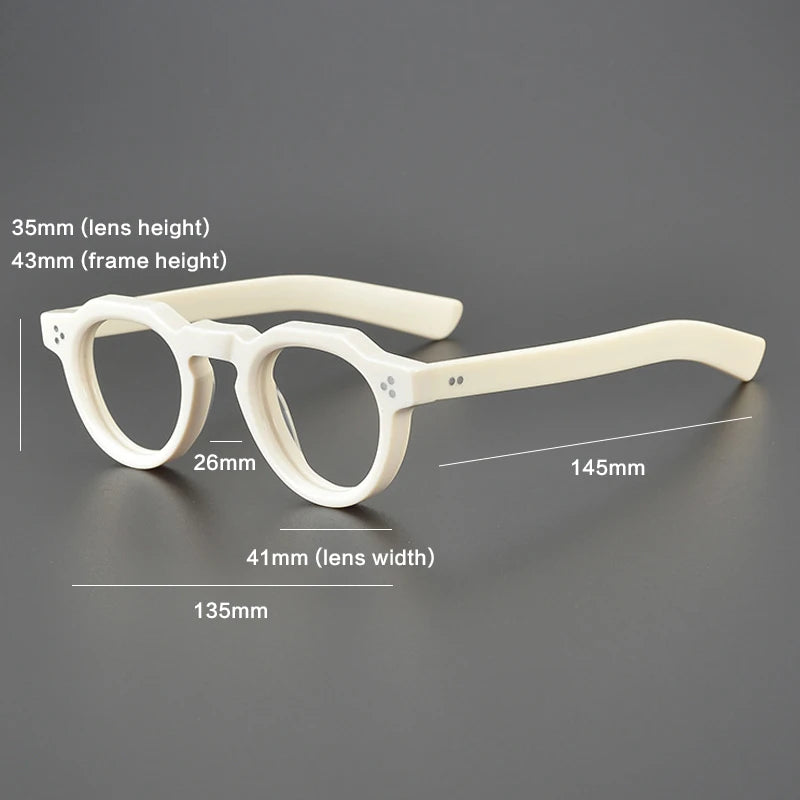 Vintage Small Round Acetate Glasses Frame