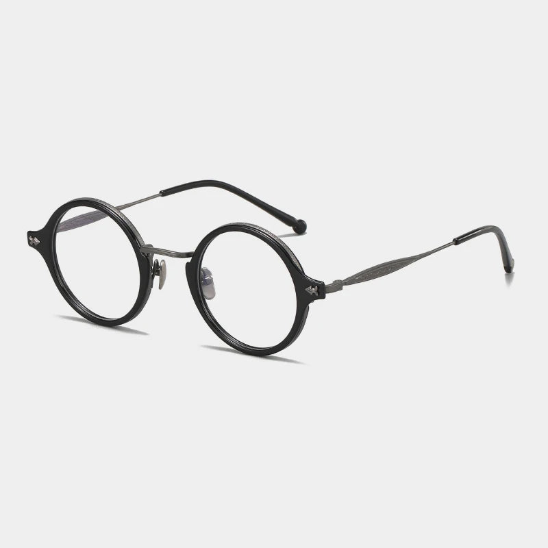 Titanium Acetate Windsor Round Eyeglasses