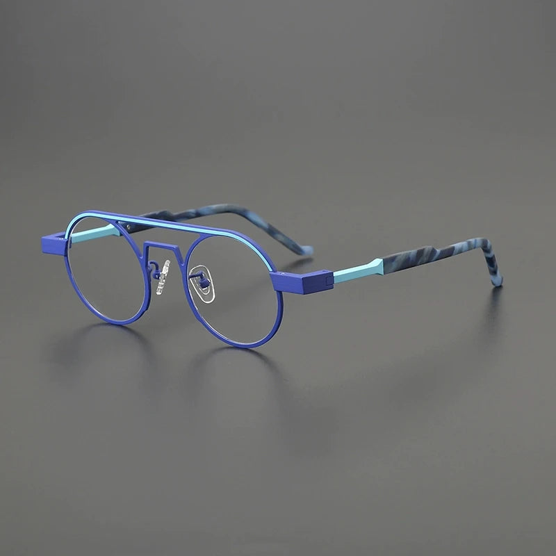 Titanium Neon Pilot Round Prescription Eyeglasses