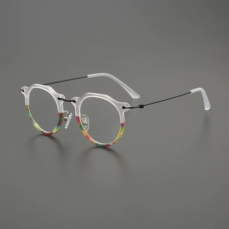 Titanium Crystal Panto Eyeglasses
