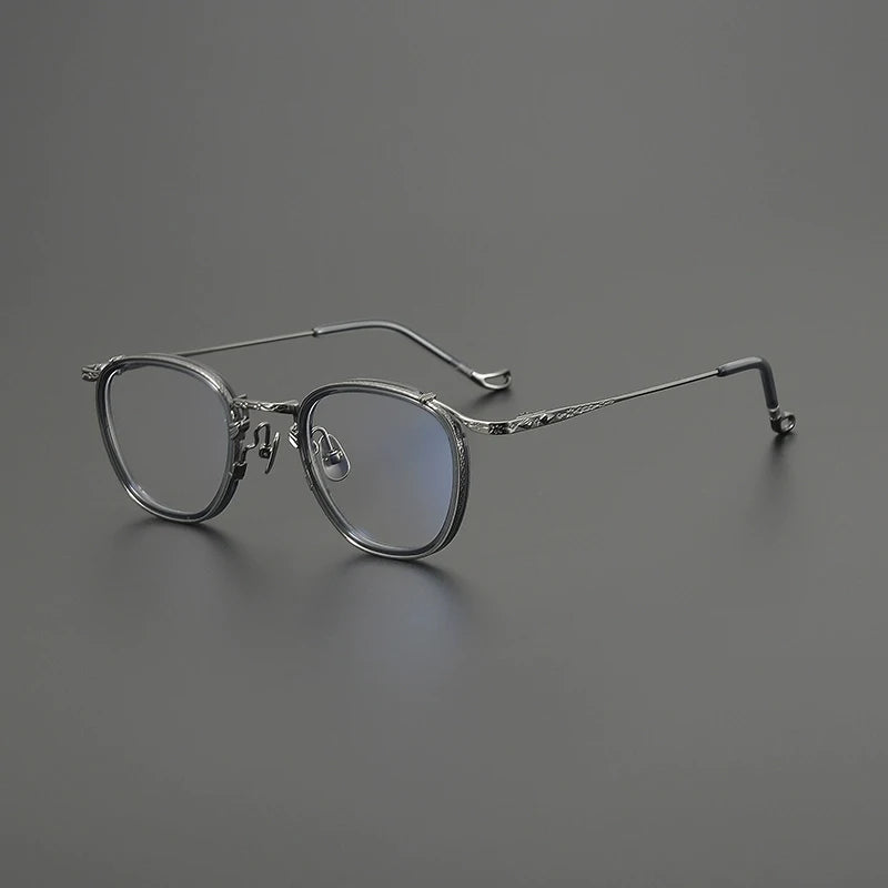 Titanium Round Prescription Eyeglasse