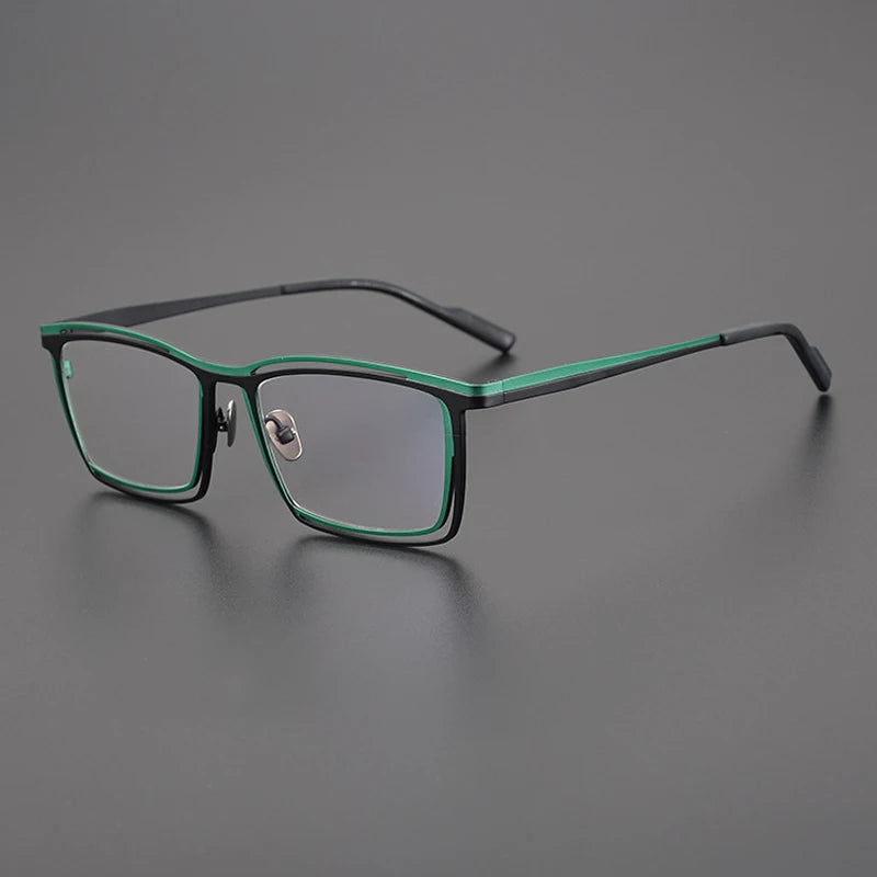 Titanium Electric Square Prescription Eyeglasses