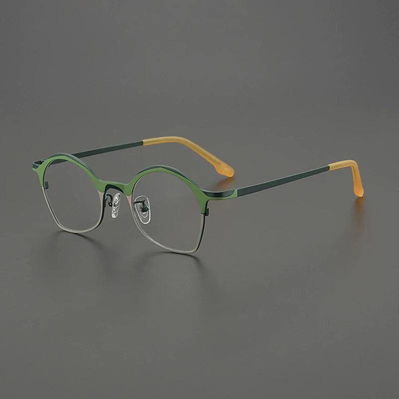Titanium Matte Panto Eyeglasses