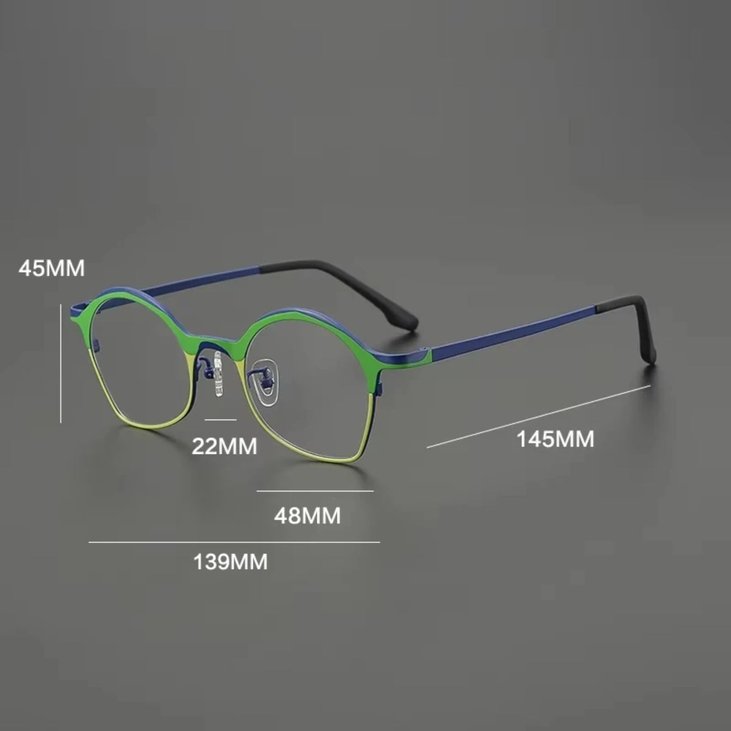 Titanium Matte Panto Eyeglasses