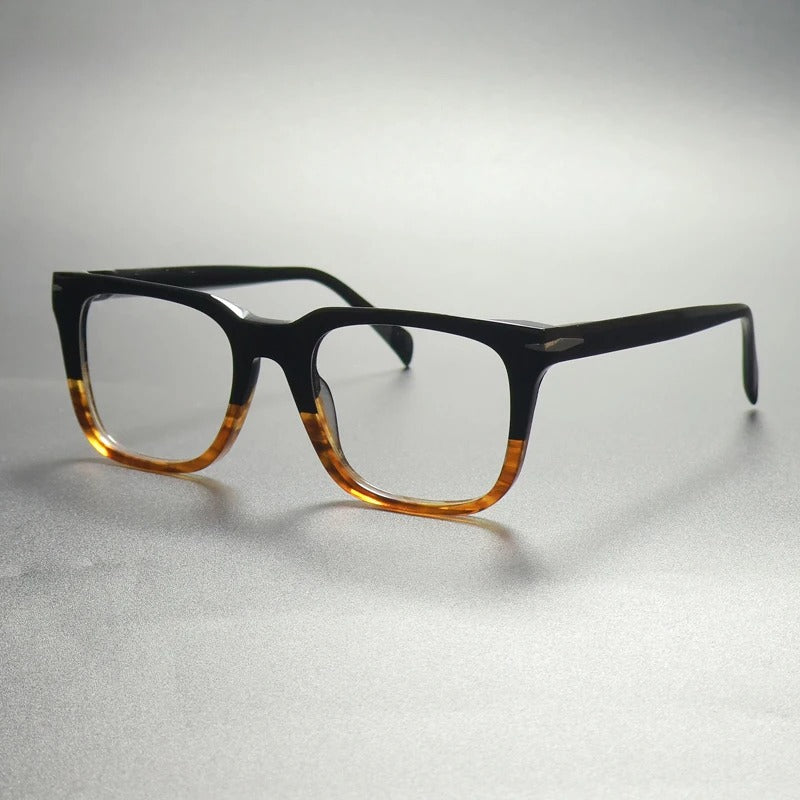 Vintage Two-Tone Acetate Eyeglasses Frame – Black & Tortoise