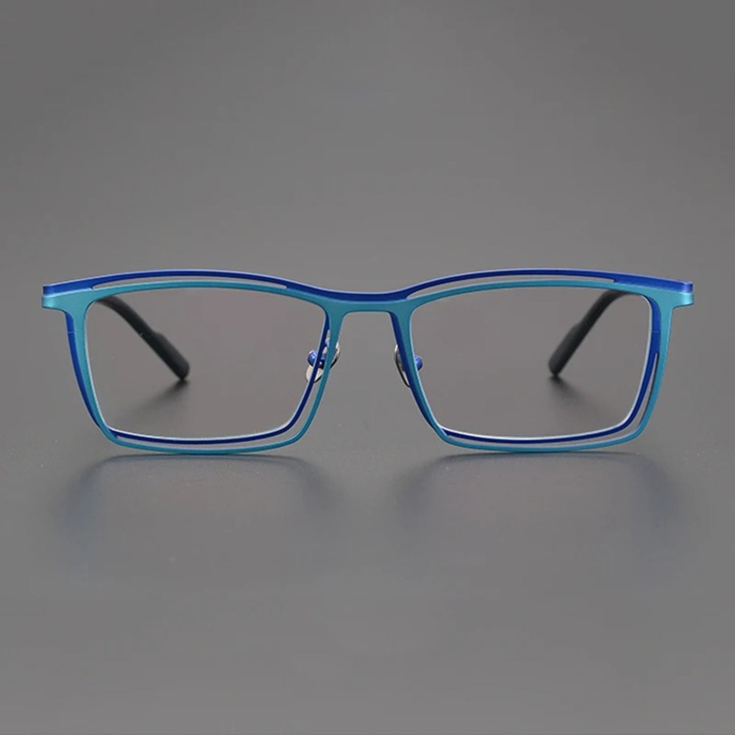 Titanium Electric Square Prescription Eyeglasses
