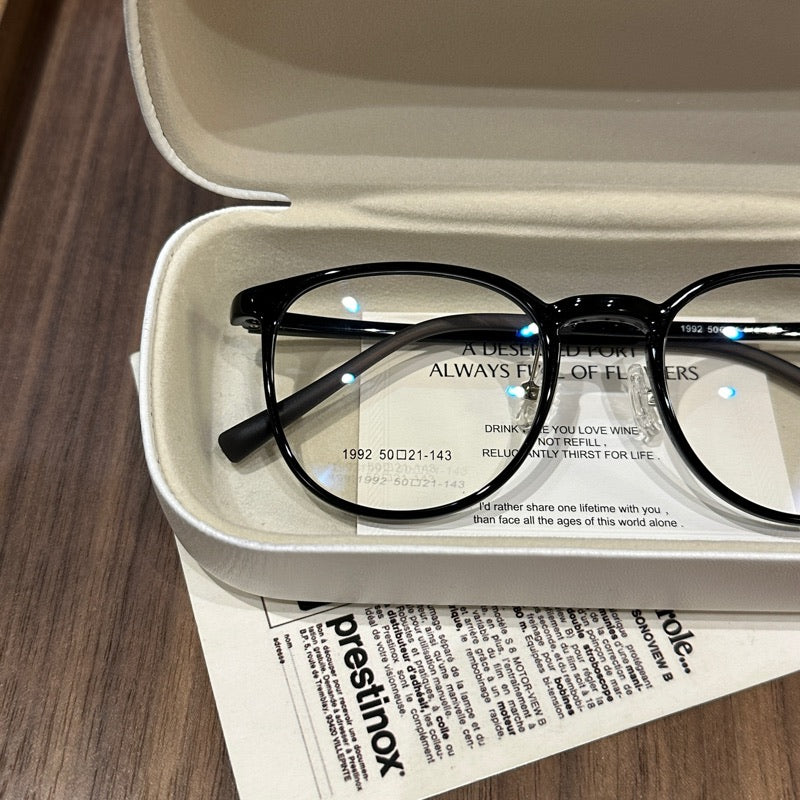 Wide Square Eyeglass Frames with Rounded Corners, Translucent and Solid Colors