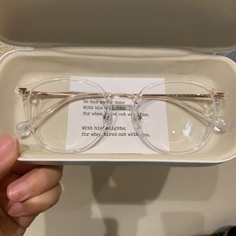 Classic Round Eyeglass Frames with a Keyhole-Style Bridge, Five Frame Colors