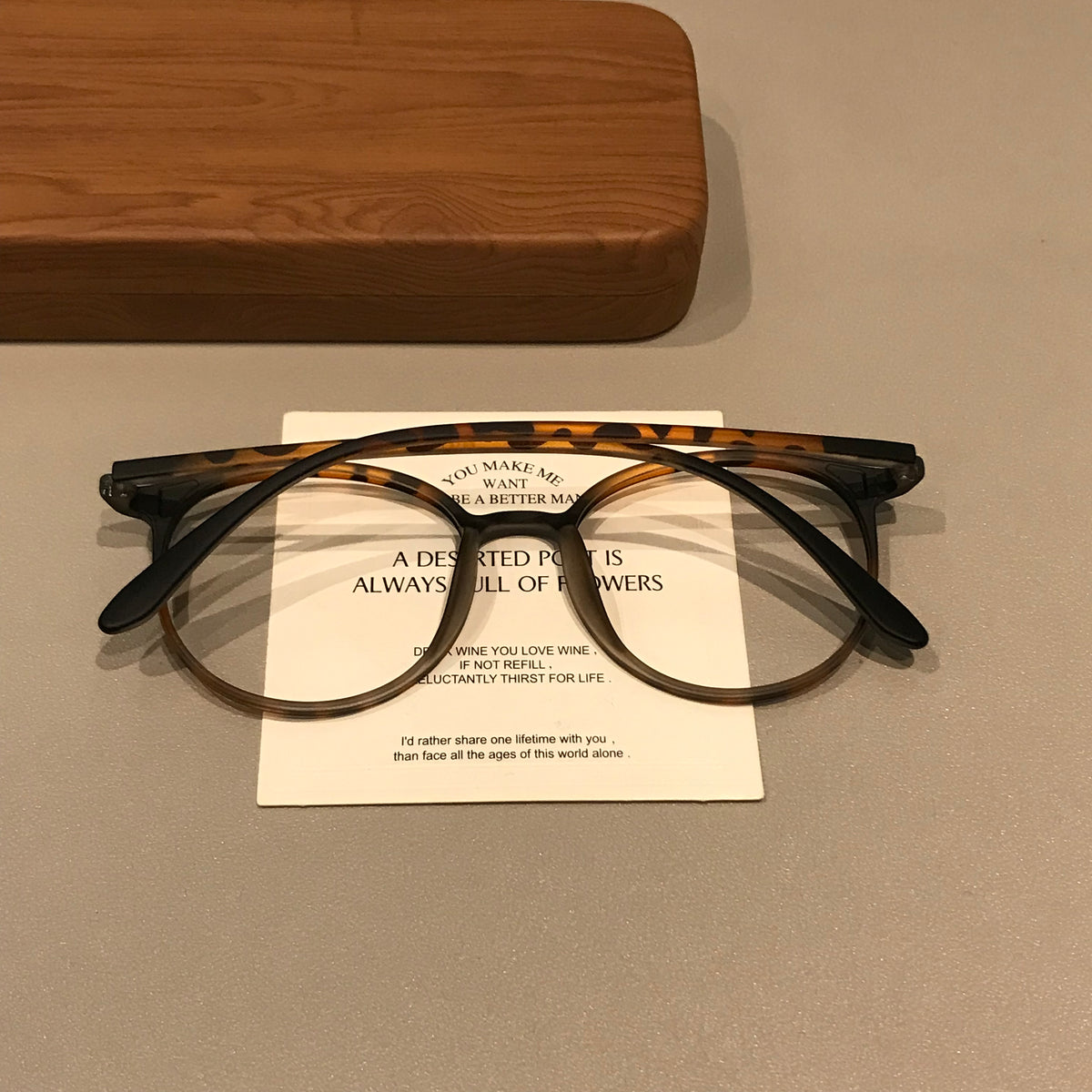 Rounded Square Eyeglass Frames with Slim Temples, Cool Tea Brown or Matte Tortoiseshell