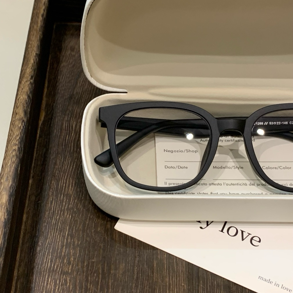 Men's Oversized Square Eyeglass Frames with Thick Matte Rims, Black
