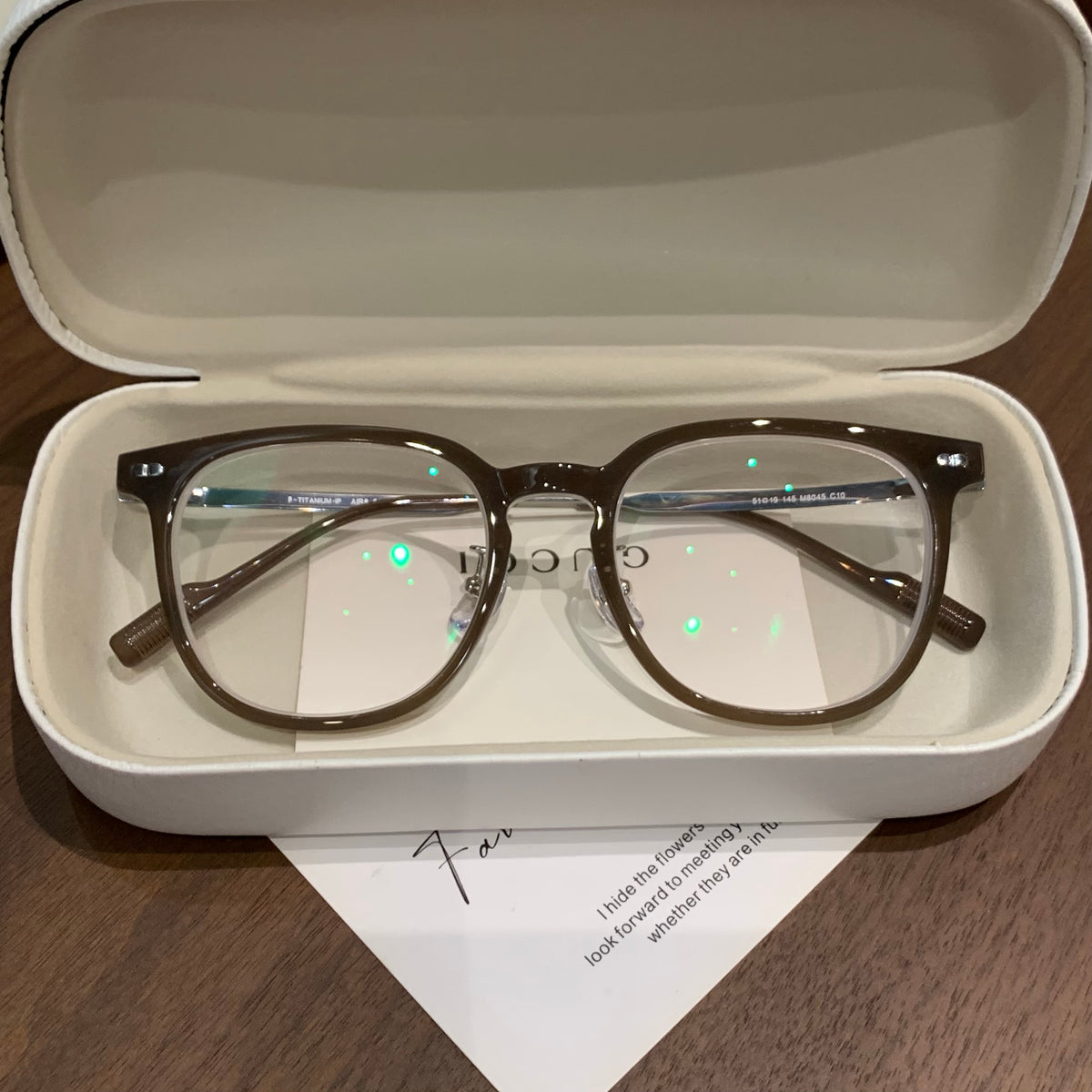 Rounded Square Eyeglass Frames with Corner Accents, Latte Brown or Black