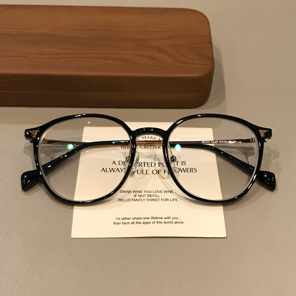 TR90 Eyeglass Frames with a Rounded Front, Black, Gray, Latte Brown or Black/Silver