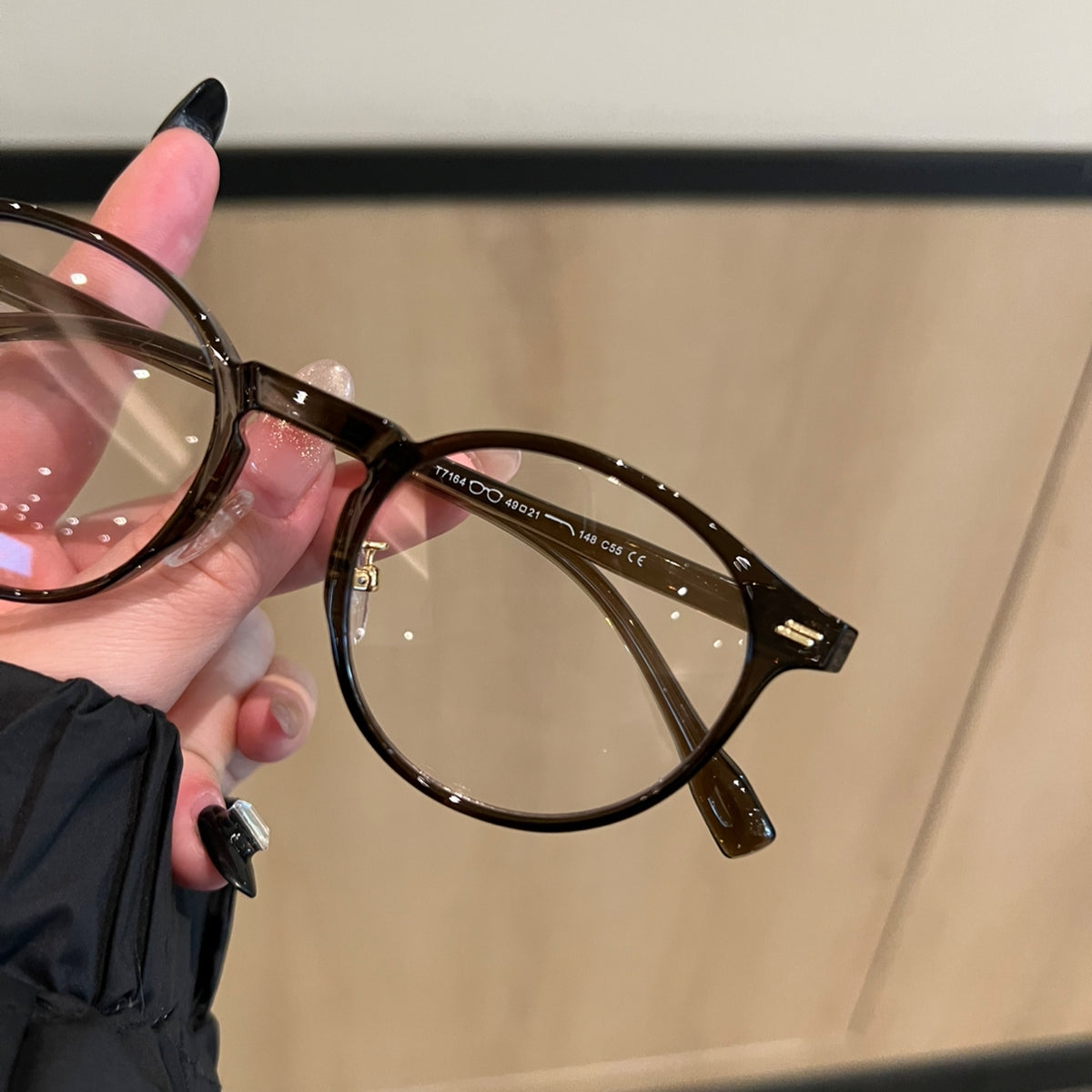 Rounded Cat-Eye Eyeglass Frames with Raised Outer Corners, Caramel Tea Brown, Black or Tortoiseshell