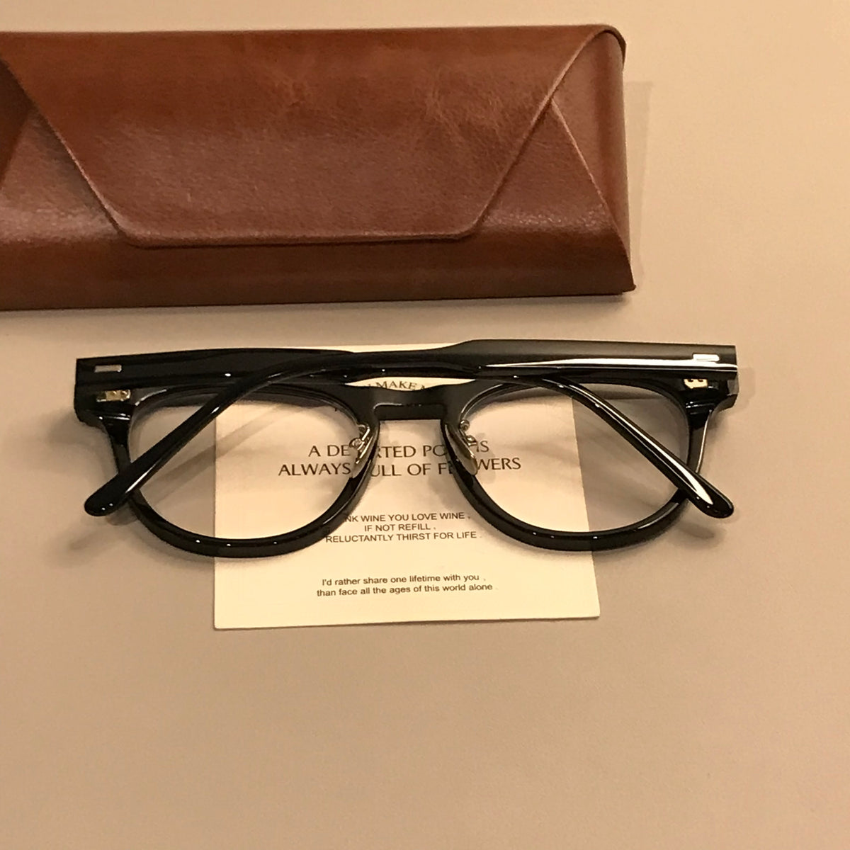 Men's Oversized Square Eyeglass Frames with a Thick Front, Black