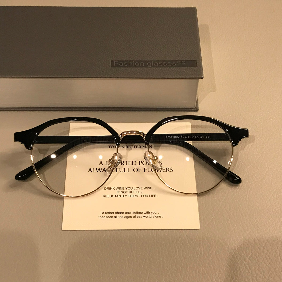 Men's Oval Browline Eyeglass Frames, Tortoiseshell, Black/Silver or Black/Gold