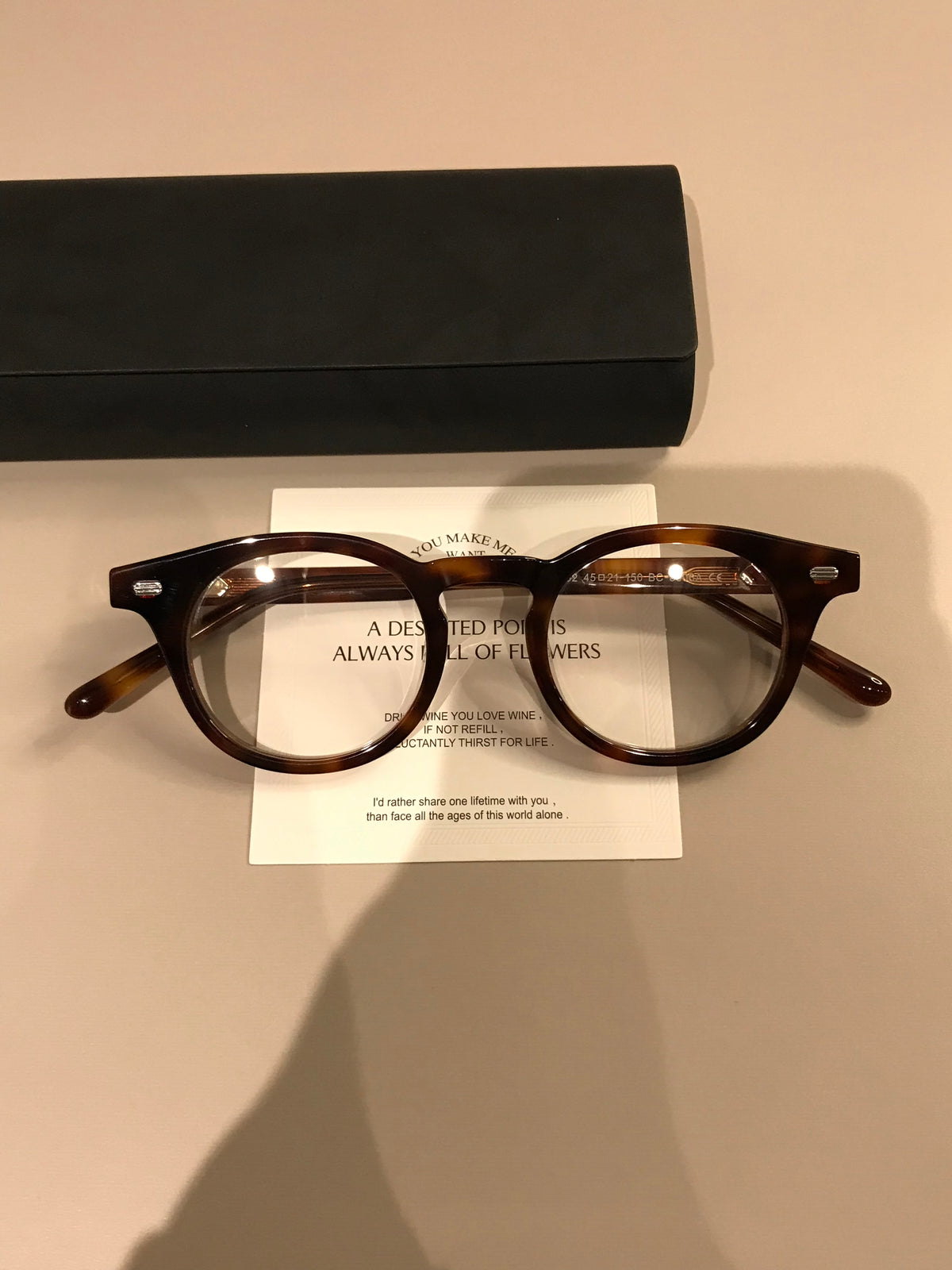 Retro Round Eyeglass Frames with a Broad Upper Rim, Tortoiseshell or Glossy Black