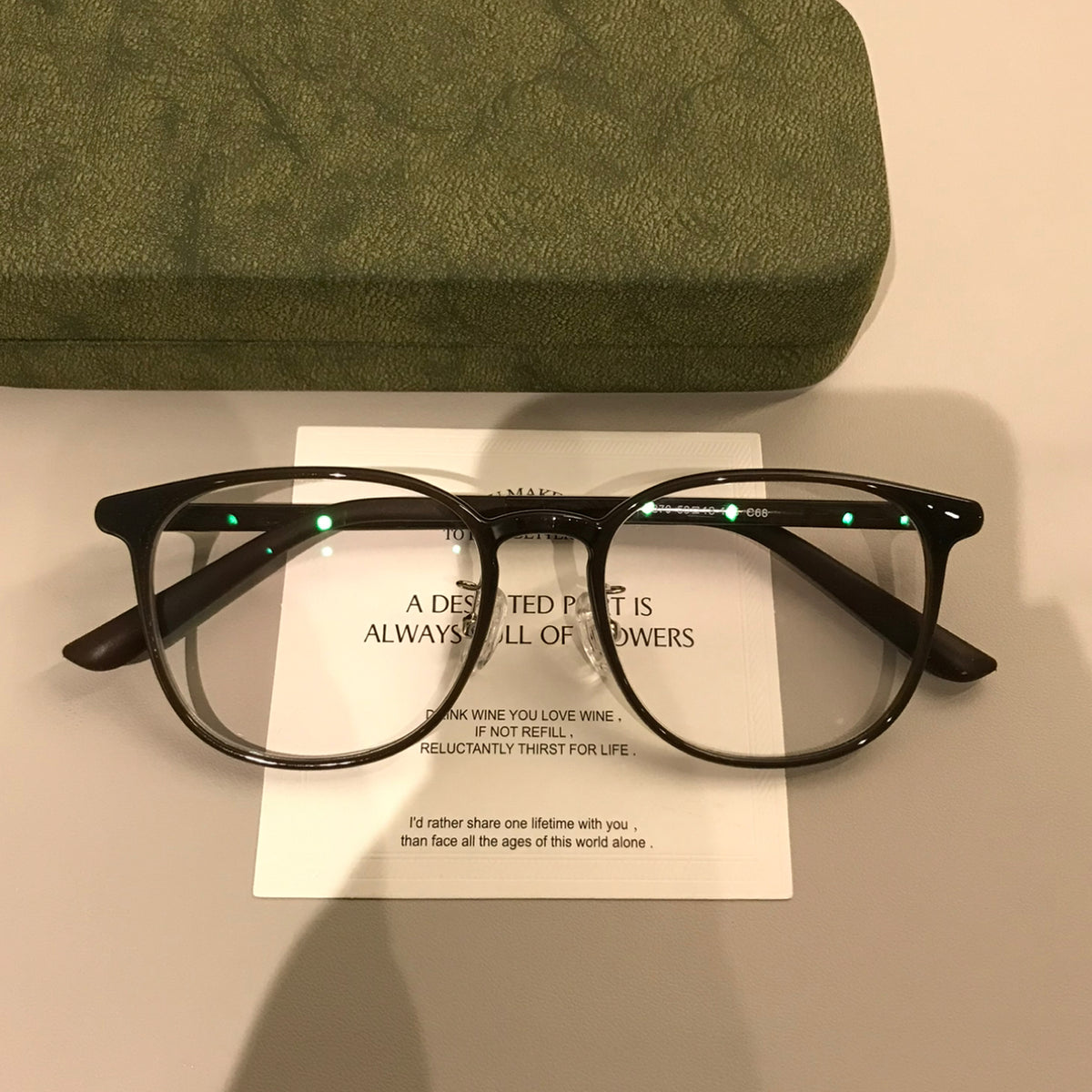 Compact Round Eyeglass Frames with Corner Accents, Black, Latte Brown or Tortoiseshell
