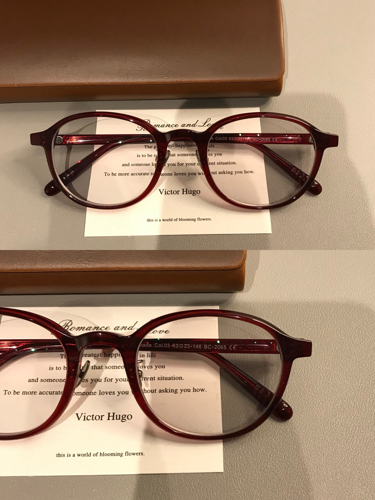 Oval Eyeglass Frames with a Thick Upper Rim, Black, Burgundy or Tortoiseshell