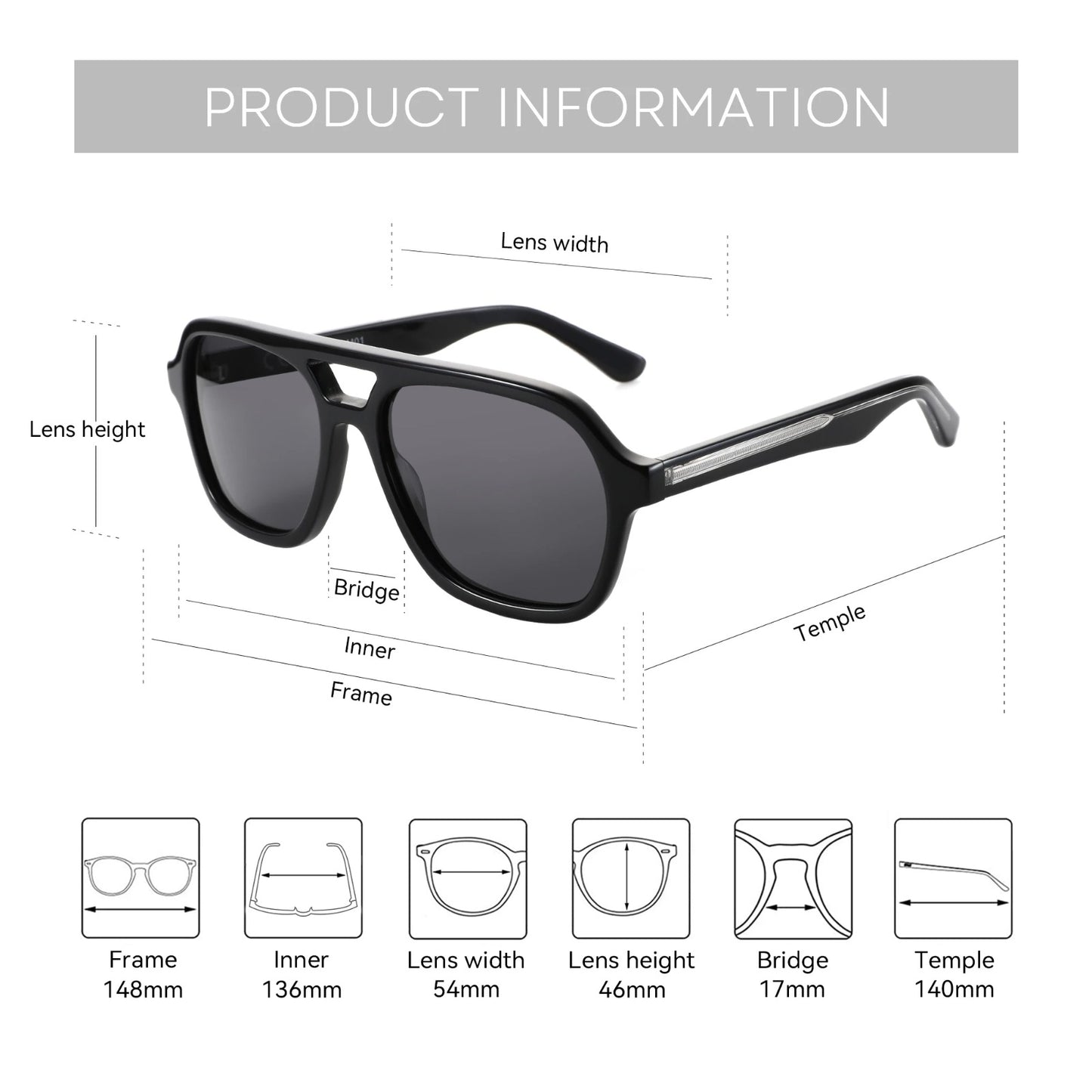 Acetate Tortoise Pilot Polarized UV400 Sunglasses